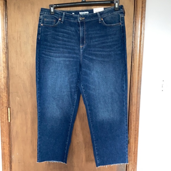 Sonoma high rise straight crop raw hem jean size 18 R - Picture 13 of 17